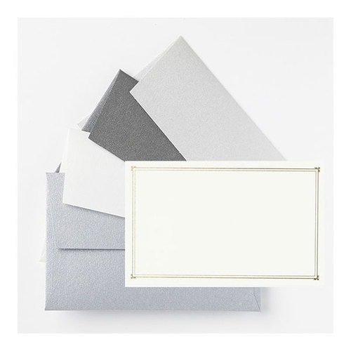 ミニカード ノスタルジックカラー シルバー 10個