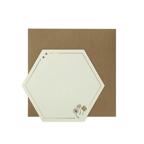 ナチュラルクラフトミニカード クローバー 10個