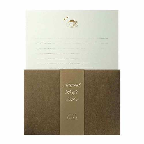 レターセット 箔押し カフェ 5冊