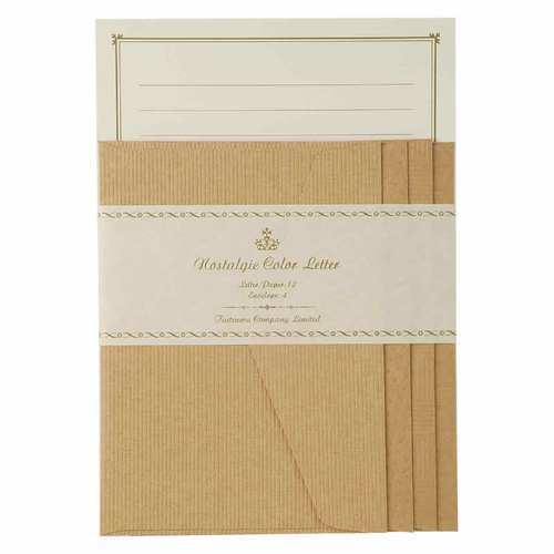 レターセット ノスタルジックカラー クラフト 5冊