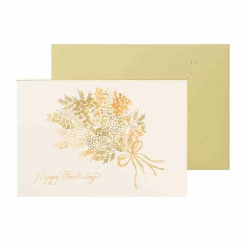 バースデーカード シャイニーミモザ 5個