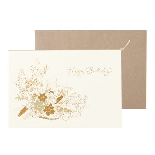 メッセージカード 誕生日 フルフラワー 5枚