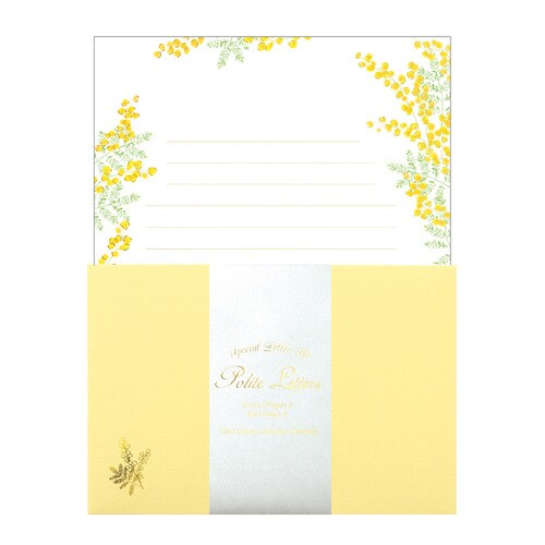 レターセット 箔押し ピュアミモザ 5冊