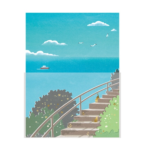 レターセット トレーシングペーパー 海と猫 5冊