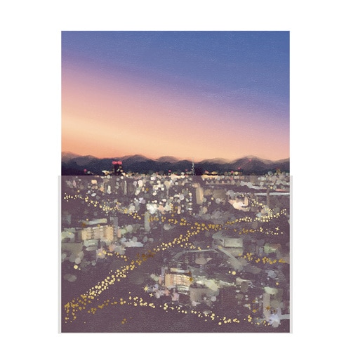 レターセットトレーシングペーパー夕暮れと街並み5冊