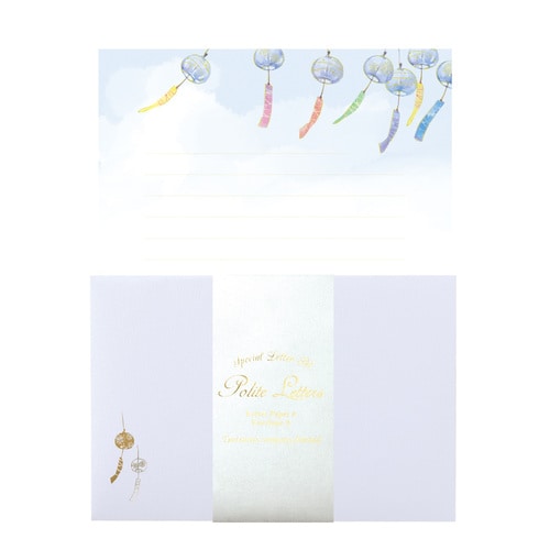 レターセット 箔押し 風鈴 5セット