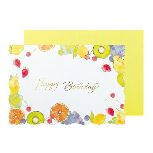 メッセージカード 誕生日 フルーツ 5セット