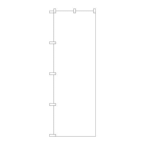 のぼり2454白無地三方三巻 3枚