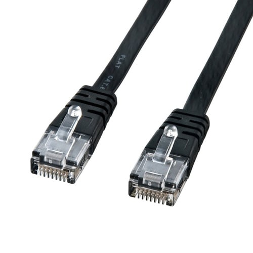 カテゴリ6フラットケーブル15m(ブラック)