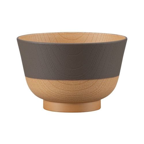 やさしい彩り 抗菌汁椀 くるみ色 4セット