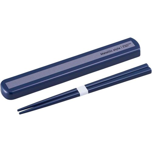 MS 引きフタ箸箱セット HS−16 ネイビー×8