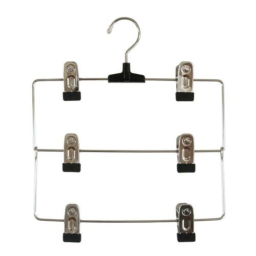 S&F メタルスカートハンガー3段 2セット