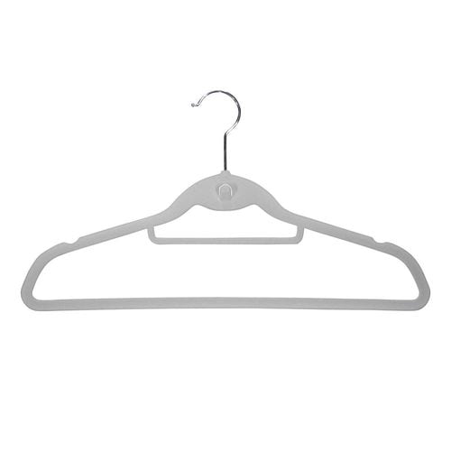 MC シャツハンガーフロッキー6本組 グレー×4