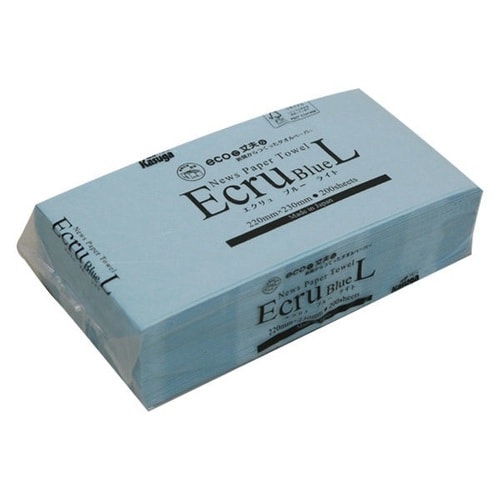 エクリュライトペーパータオル中判ブルー200枚