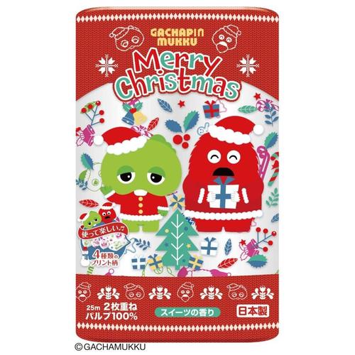 ガチャピンムッククリスマス12RW25m107mm