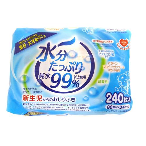 スマイルママ純水99%おしりふき80枚3P