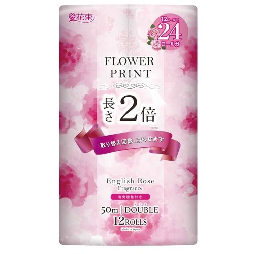花束フラワープリント2倍巻ローズ12RW50m