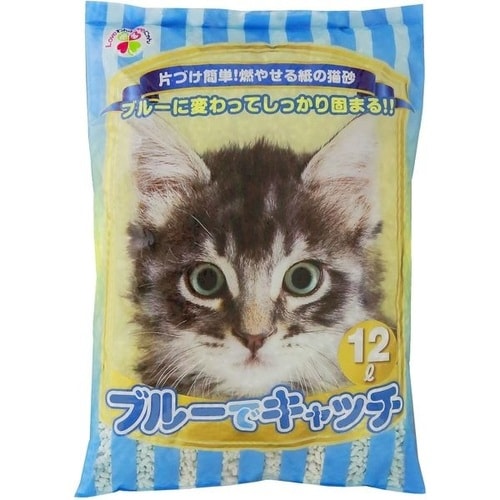 紙製猫砂 LOVEニャンブルーでキャッチ12L