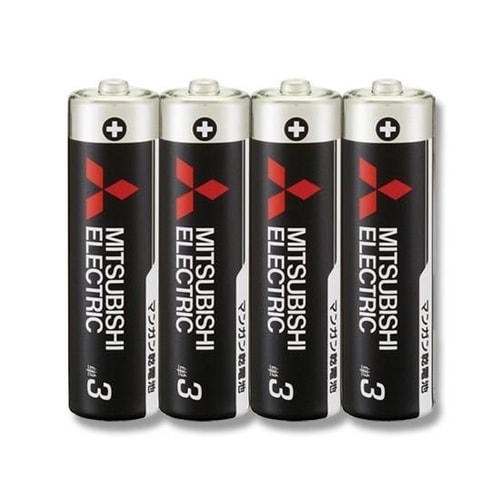 三菱マンガン黒単3/4本パックR6PUD/4S