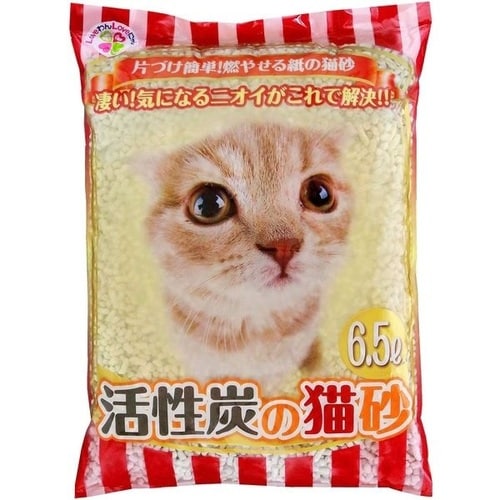 紙製猫砂 LOVE活性炭の猫砂6.5L