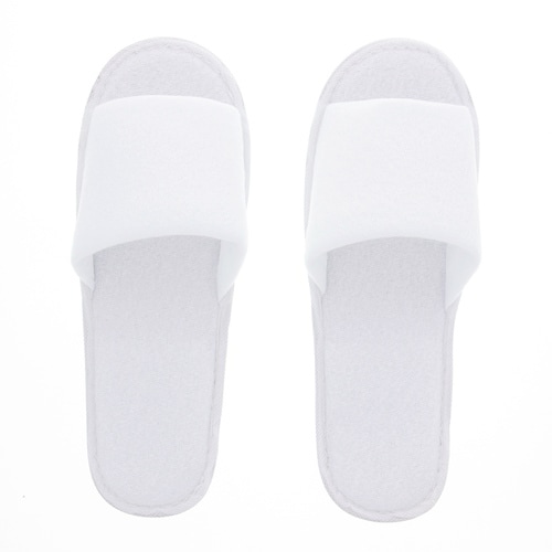 使いきり起毛スリッパ 5足入り ホワイト 36束