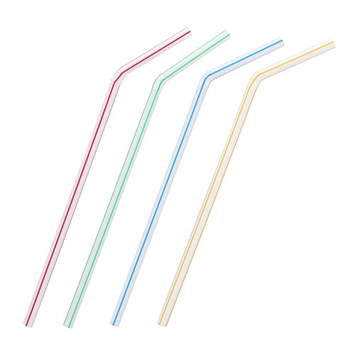 ヘイコーフレキシブルストロー6×21縞 裸 30束