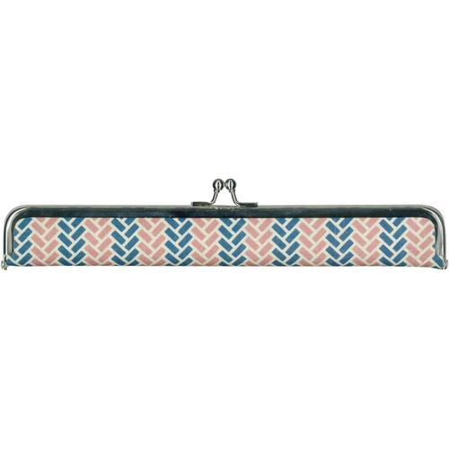 がま口 箸ケース 南十字 朱/紺