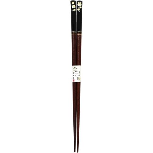 箸 金座福ふくろう 23cm 2セット