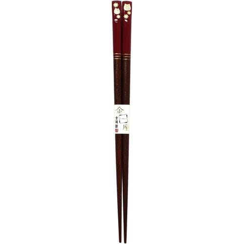 箸 金座福ふくろう 21cm 2セット