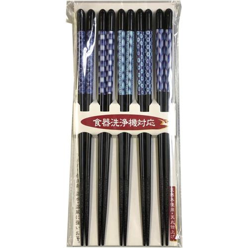 客用箸 食洗藍化粧5膳組