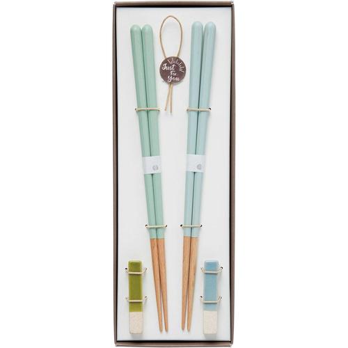 箸箸置揃え Haze GR×BL 2膳組