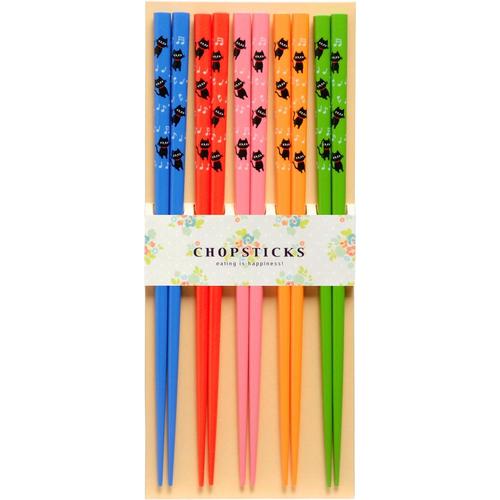 箸 ネコと音符 5膳組 2セット