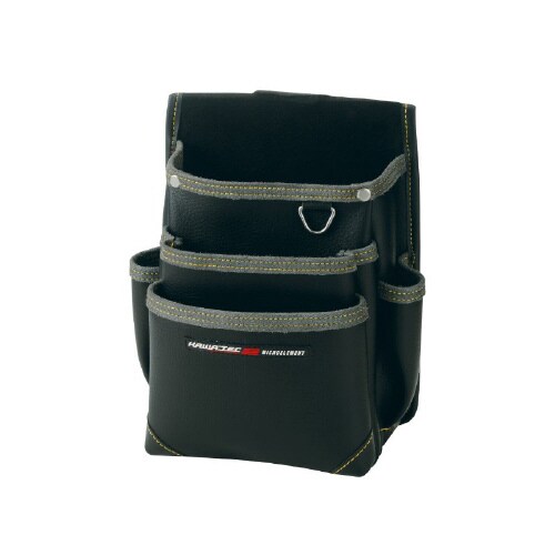 電工用腰袋3段BK