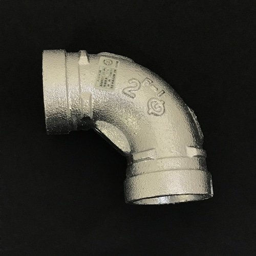 白 トップフィッティング エルボ 溶融亜鉛めっき品