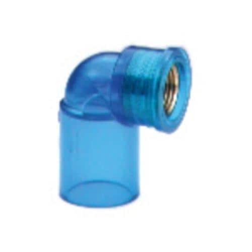 透明ブルー HI インサート水栓エルボ_20X13