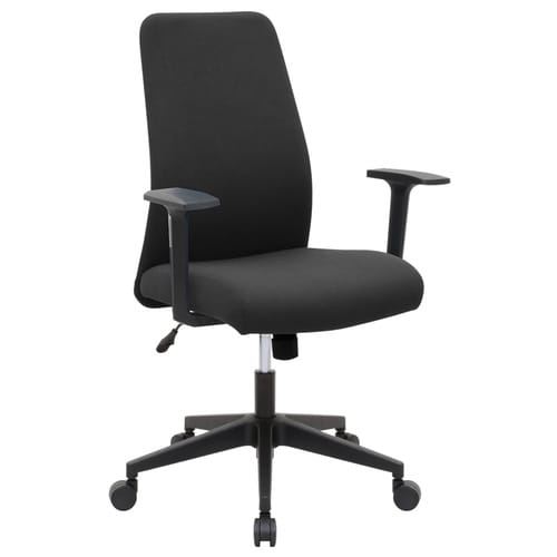 ビジネスチェアNRM(肘付)ブラック(ノーラム)