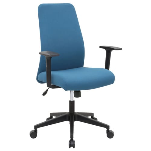 ビジネスチェアNRM(肘付)ブルー(ノーラム)