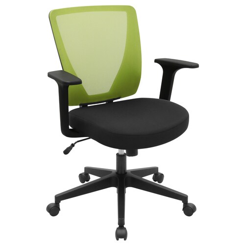 メッシュチェアBR(肘付)イェローグリーン
