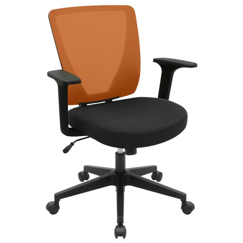 メッシュチェアBR(肘付)オレンジ