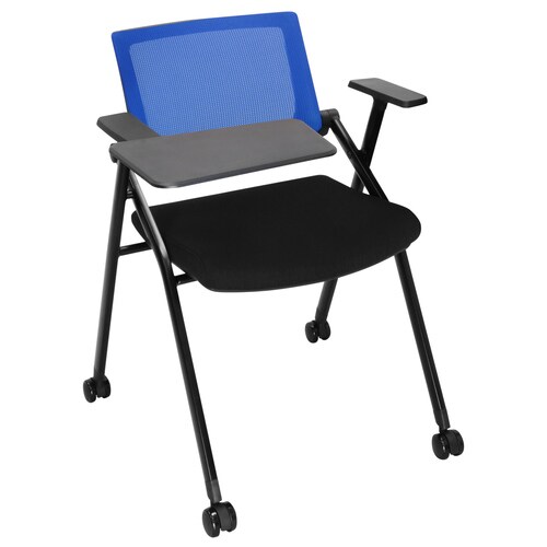 平行スタッキングチェアMM(メモ台付)ブルー