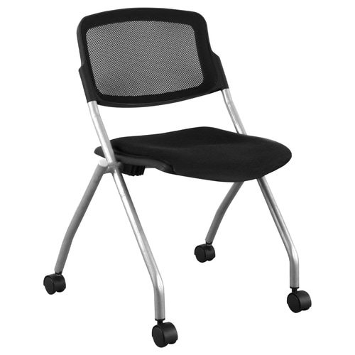 平行スタッキングチェアPT(メッシュ)BK/BK