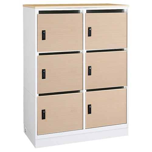 木製6人用パーソナルロッカーMKS天板BH×NA