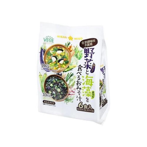 ひかり味噌 野菜と海藻を食べるおみそ汁 6食