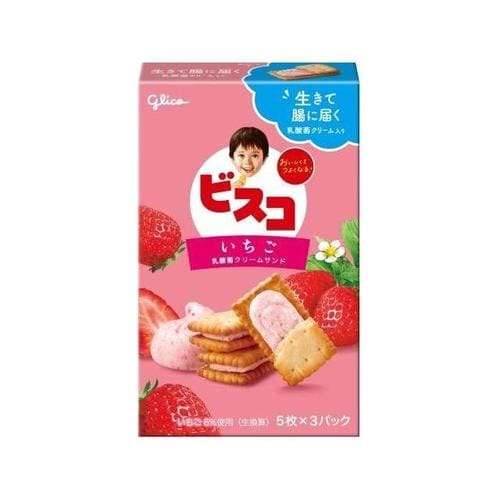 グリコ ビスコ いちご 15枚 x10