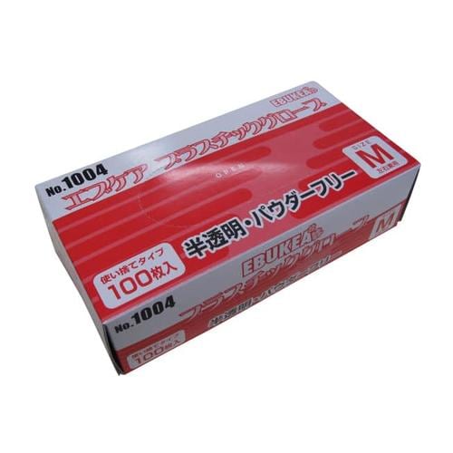 エブケアプラスチックグローブ(箱粉無