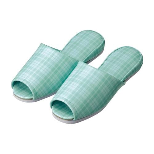 スリッパ(チェック・前開き)大人用