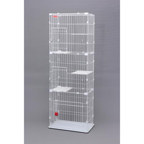 スリムキャットケージ3段 ホワイト