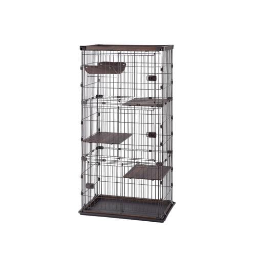 ウッディキャットケージ3段 ウォールナット