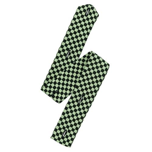 和衿シャツ替え前立てFA9320市松文様抹茶F