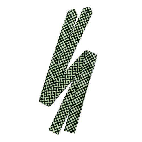 和エプロン替え紐FA9321市松文様抹茶F